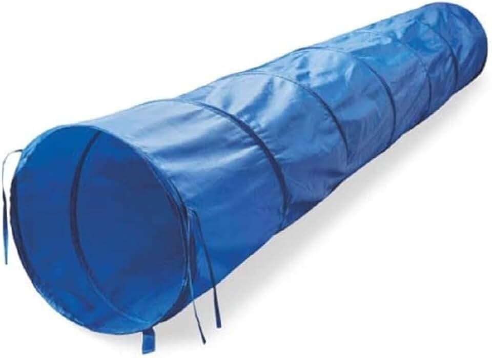 maxxpro Hundetunnel - Agility Set Hunde - Faltbar - Leicht - mit Tragetasche und Heringen - 3M