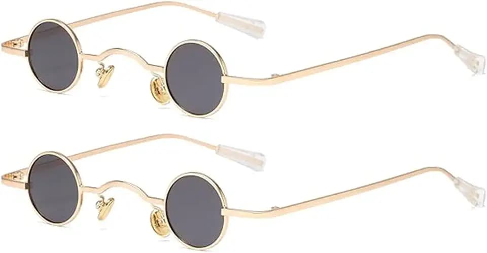 Dollger Polarized Round Sunglasses for Women Men Small 70s Retro Circle