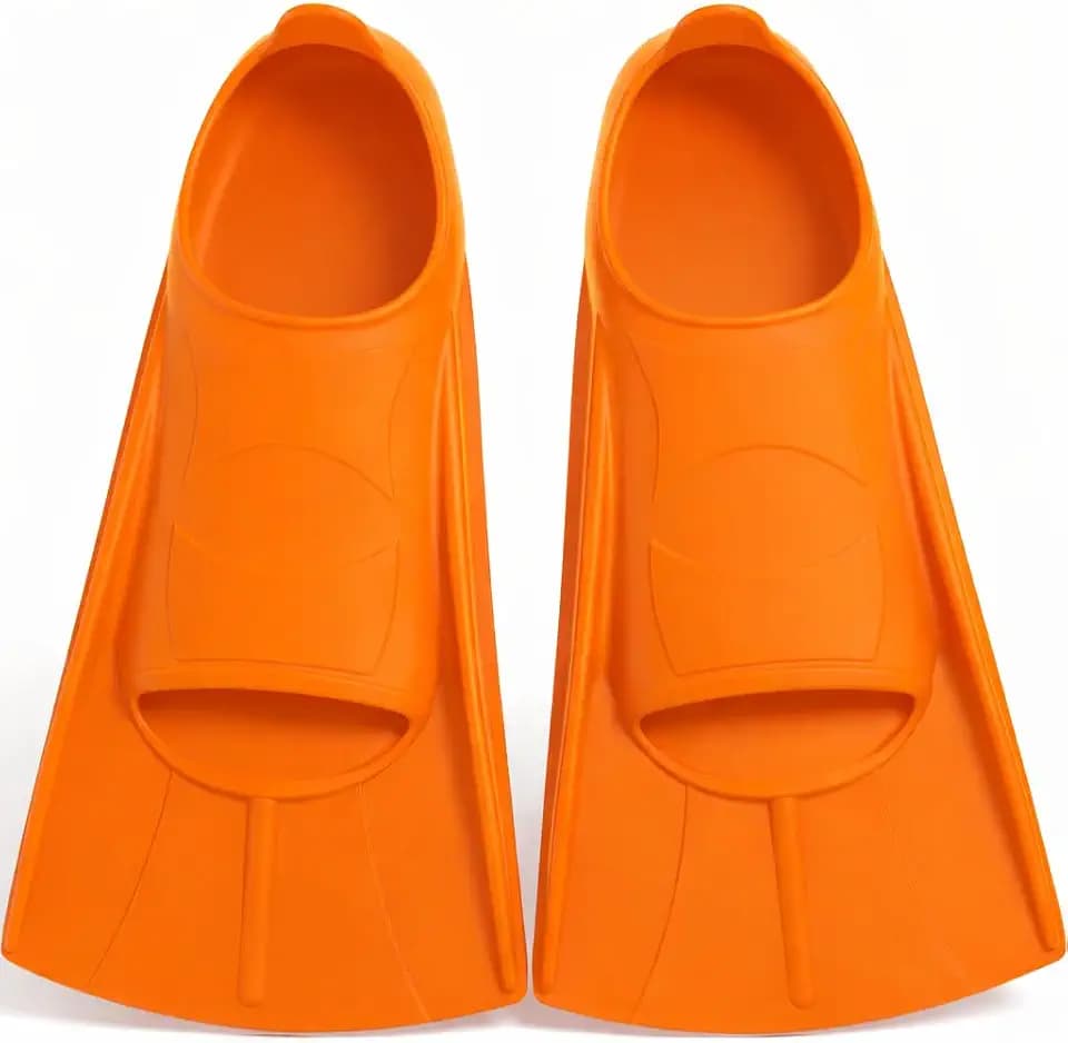 Silikon Schwimmflossen, Weiche und Bequeme Passform flossen Kinder Erwachsene, Kurze Trainingsflossen für Schwimmen, Unisex Flossen für Kinder Erwachsene, Kurzflossen
