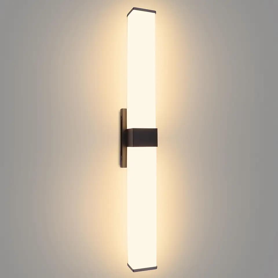 Kalium 33in Modern Wall Sconces, Dimmable Bathroom Vanity Lights, 3000K Warm White LED Indoor Sconces Lighting for Bathroom, Stairs, Living Room, Bedroom. Hardwired.
