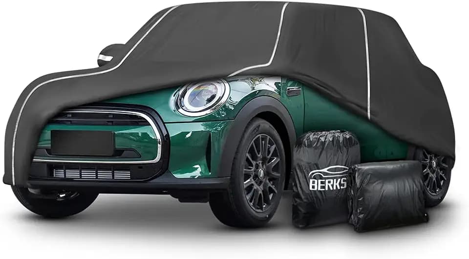 Waterproof Car Cover Compatible for Mini Cooper/Cooper S 2-Doors.2002-2024 All Weather 6 Layers Full Car Cover with Storage Bag