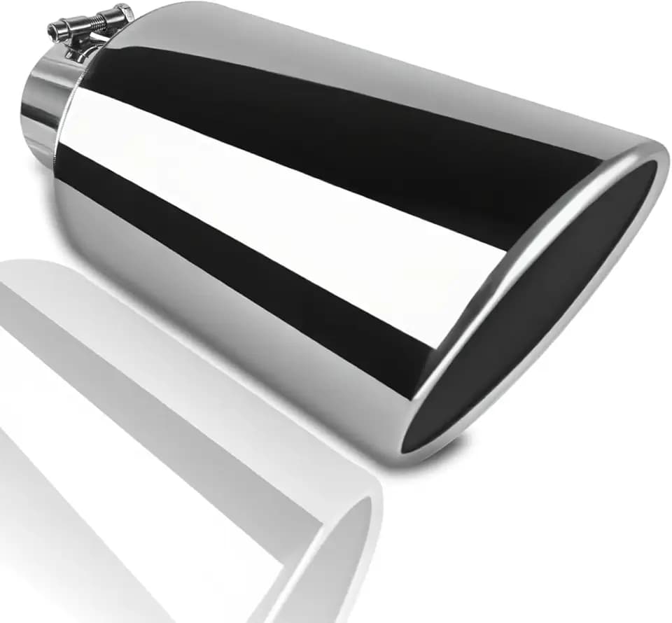MuHize Exhaust Tips 4" Inlet 7" Outlet 15" Length Stainless Steel Tail Pipe