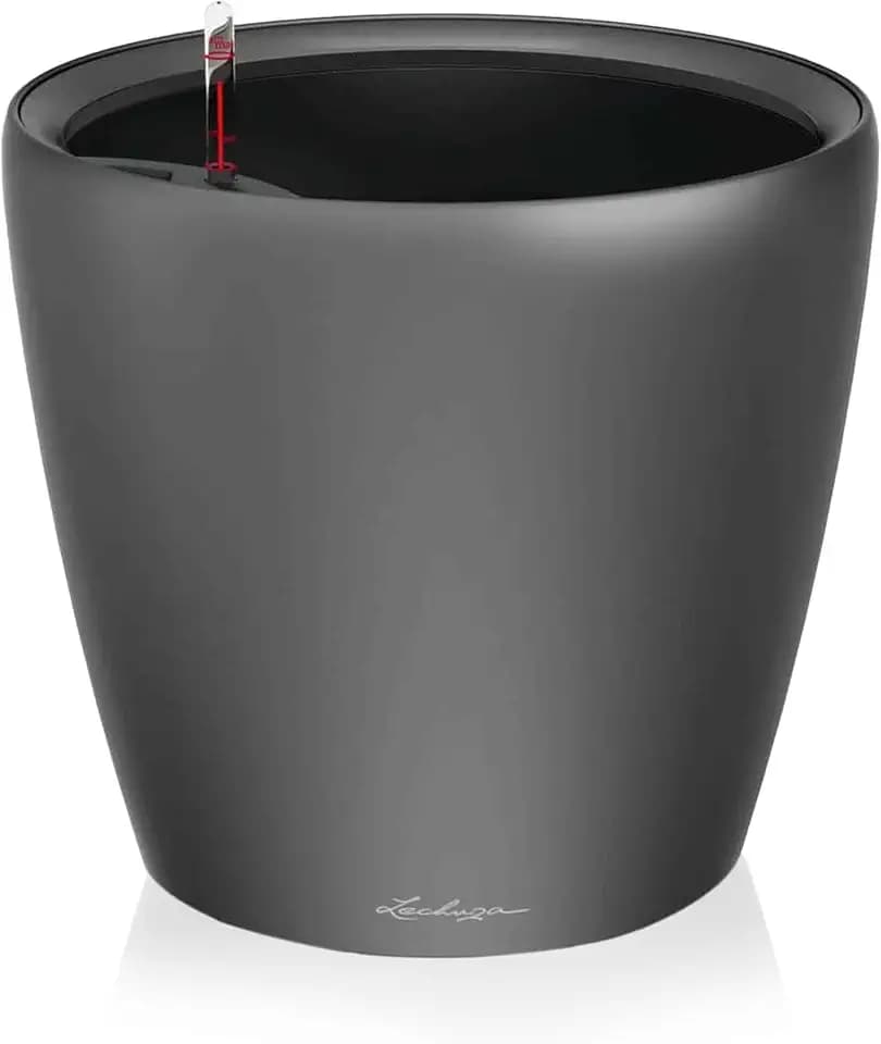 Lechuza-Gefäß mit Bewässerung Classico Premium LS 28 anthrazit metallic