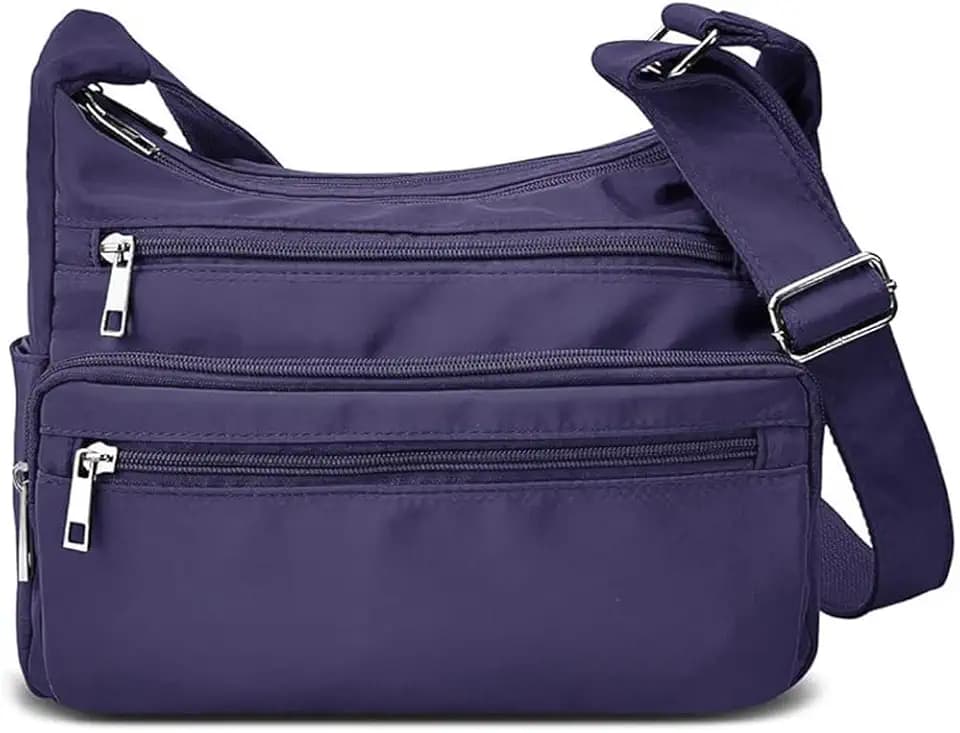 VOLGANIK ROCK RFID Purses for Women Fabric Nylon Multi Pocket Crossbody Bag Ladies Travel Handbag