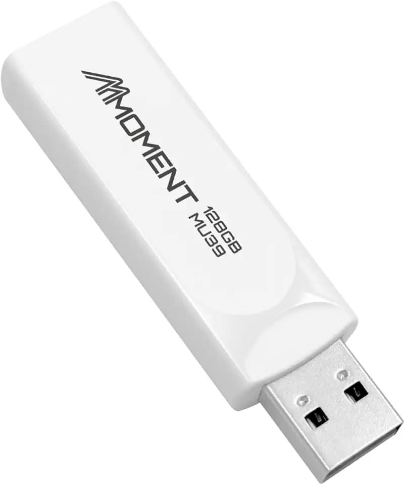 MMOMENT 128GB USB Flash Drive, MU39 Retractable, Up to 100MB/s Read