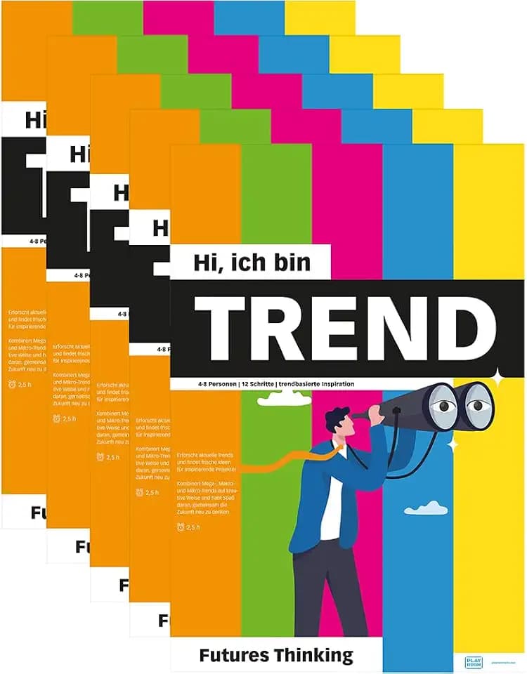 PLAYROOM TREND FLIP Papierblock-Set – 5-teilig für Future Thinking Workshops – deutschsprachig