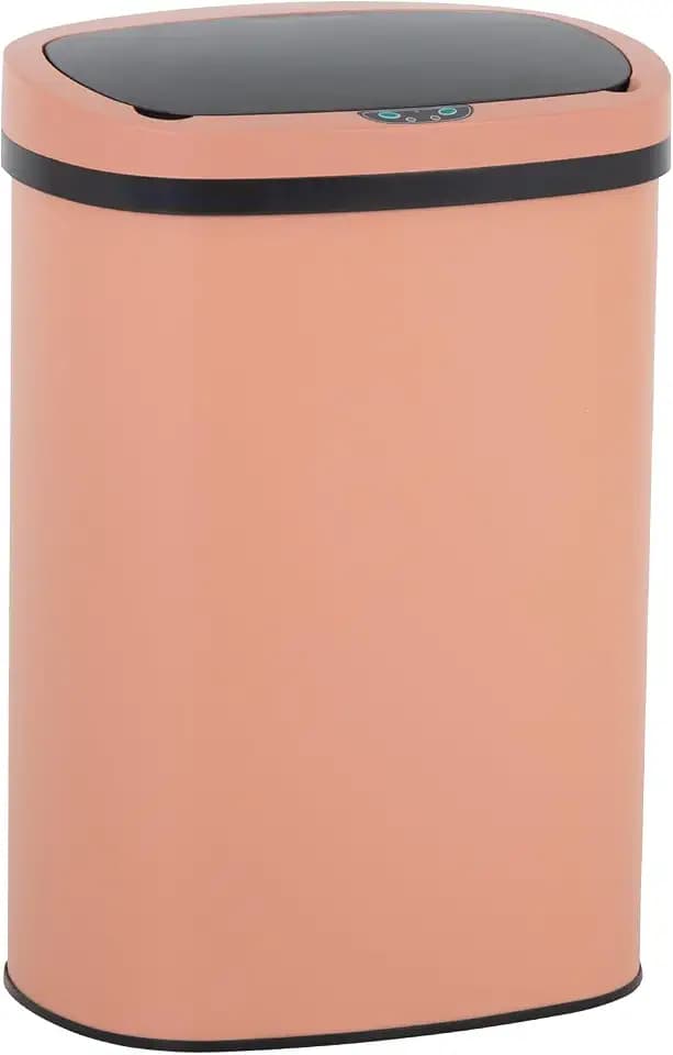 FDW | 13 Gallon Stainless Steel Trash Can with Lid | Pink