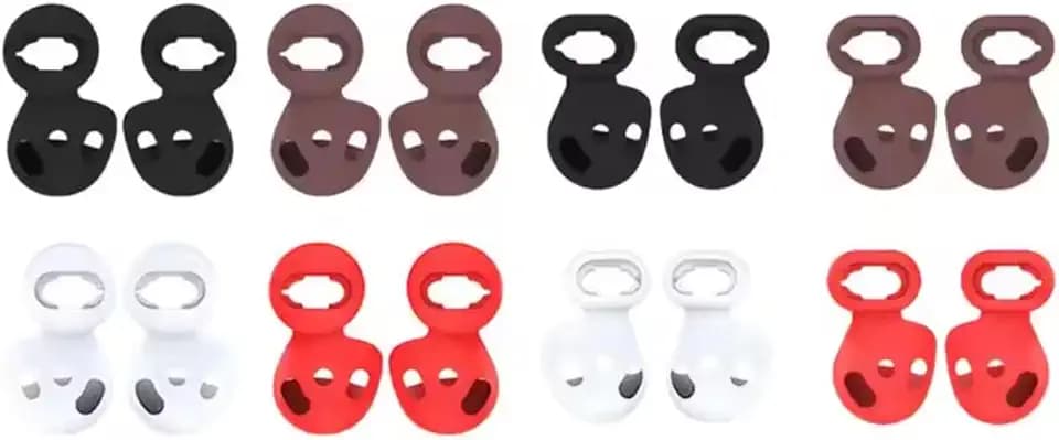 8 Paare | Silikon-Ohrpassstücke Ohrstöpsel rutschfeste Hüllen kompatibel mit Samsung Galaxy Buds Live | 2 Verschiedene Größen S/L in 4