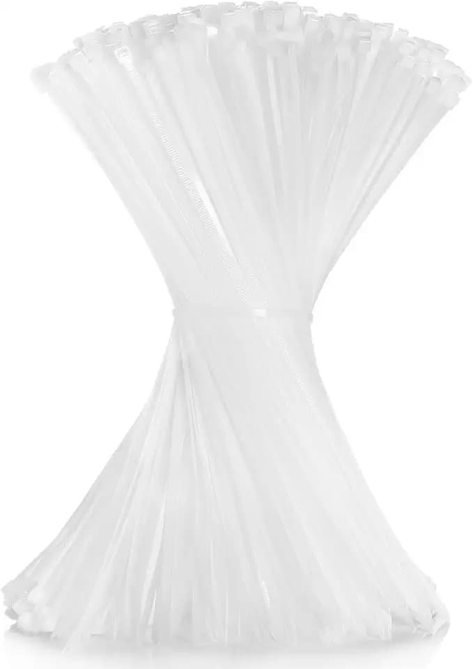 Clear Cable Zip Ties 12 Inch Cehony 500 Pack Plastic White Zip Ties 50lbs