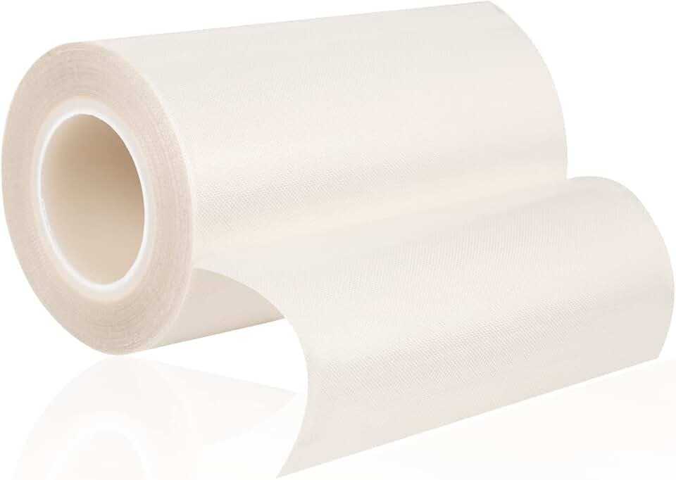 Weiß, 100 mm x 12 m x 0,18 mm, 100% Qualitätssicherung, PTFE-beschichtetes Fiberglas-Teflonband, Hochtemperaturband; Trocken-Förderband; Schweißdichtband