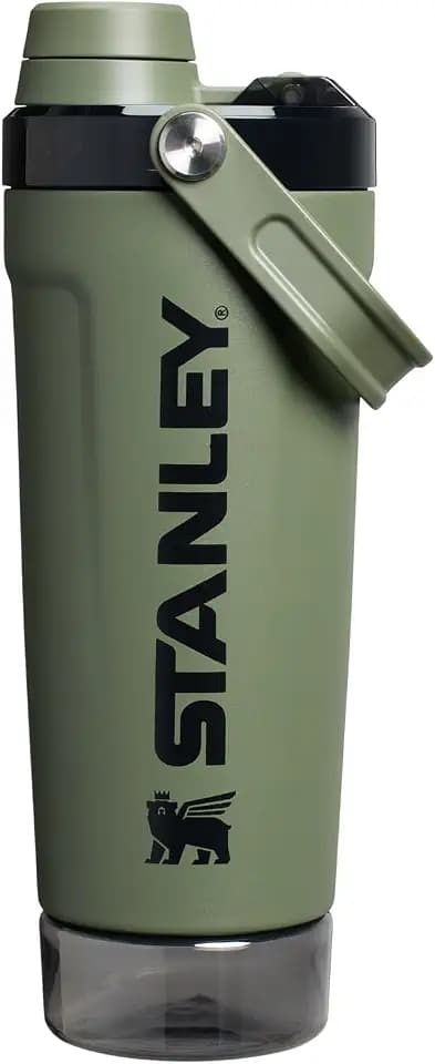 STANLEY Vitalize Shaker-Flasche 590 ml | Auslaufsichere isolierte Shaker-Tasse aus Edelstahl | Bodenaufbewahrung und Twist-On-Schnellflussdeckel | Protein-Shakes und Pre-Workout-Pulver | BPA-frei |