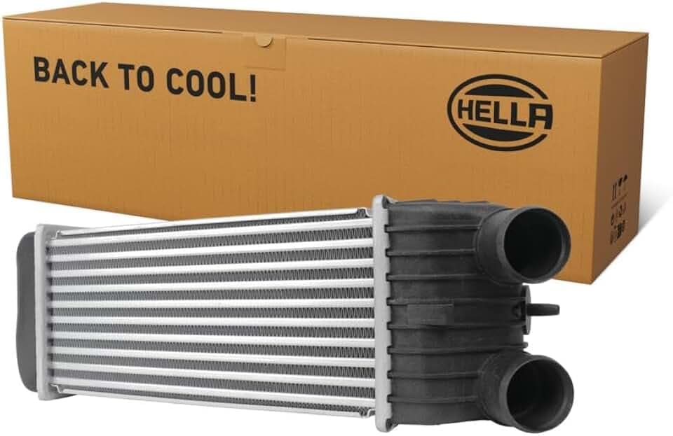 HELLA 8ML 366 340-371 Ladeluftkühler - Kühlrippen gelötet