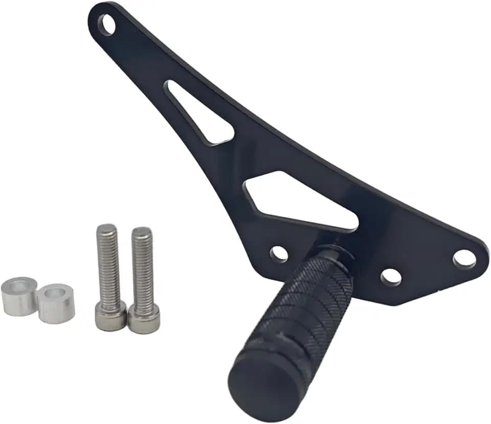 Light Bee Glossy Foot Lock One Side Steel Stunt Foot Peg Compatible with SurRon Light Bee X L1e Electric Dirt Bike ebike E Bike Motorcycle Accessories Parts with Black Pedal