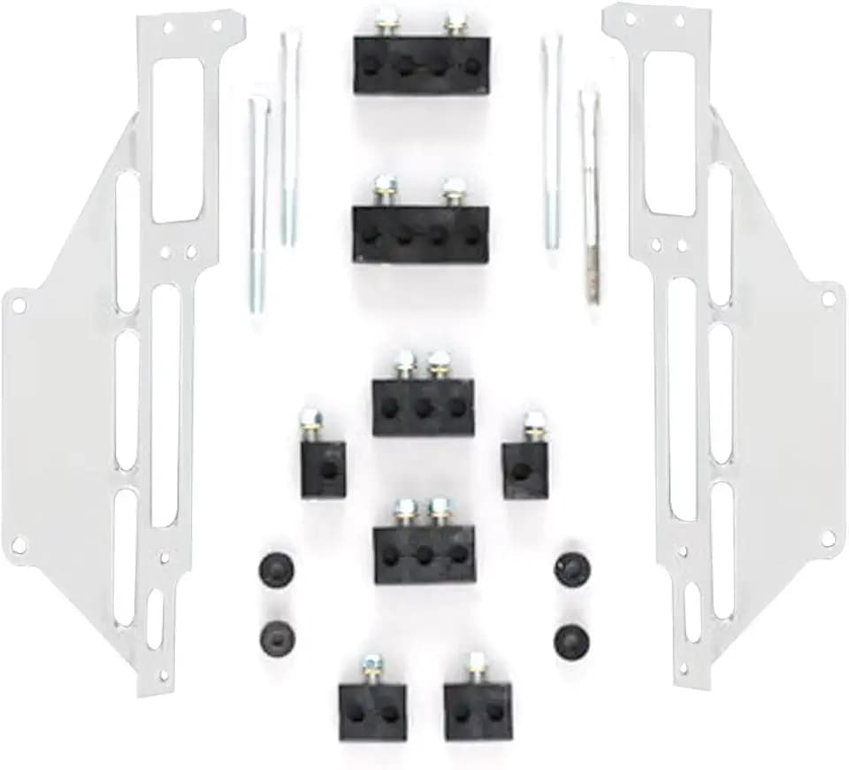R&M Specialties 1120S Satin Spark Plug Wire Loom Set with Center-Bolt Valve Cover for Small Block Chevy