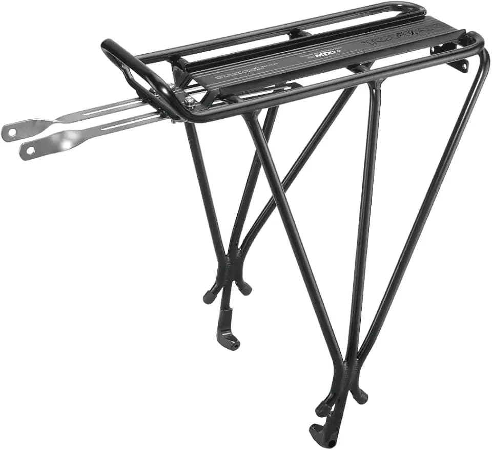 Topeak Explorer Disc Rack MTX 2.0 Without Spring – Rear Bike Rack for Disc Brake Bikes, 6061 T-6 Aluminum, MTX QuickTrack Compatible, Fits Compatible 26", 27.5"/ 650B & 700C Bikes, 57 lb Capacity