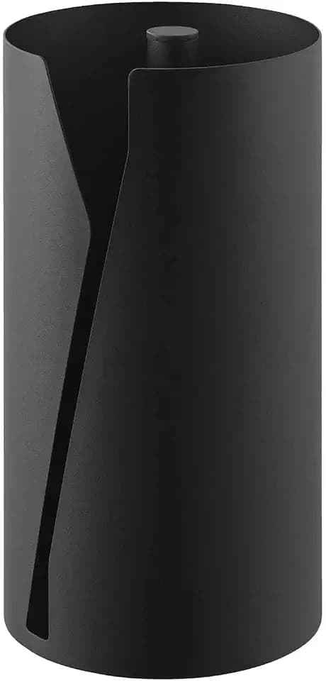 Yamazaki Tower Runder Küchenrollenhalter, schwarz