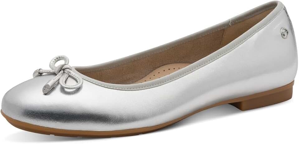 Tamaris Comfort Damen Ballerinas aus Leder mit Schleife