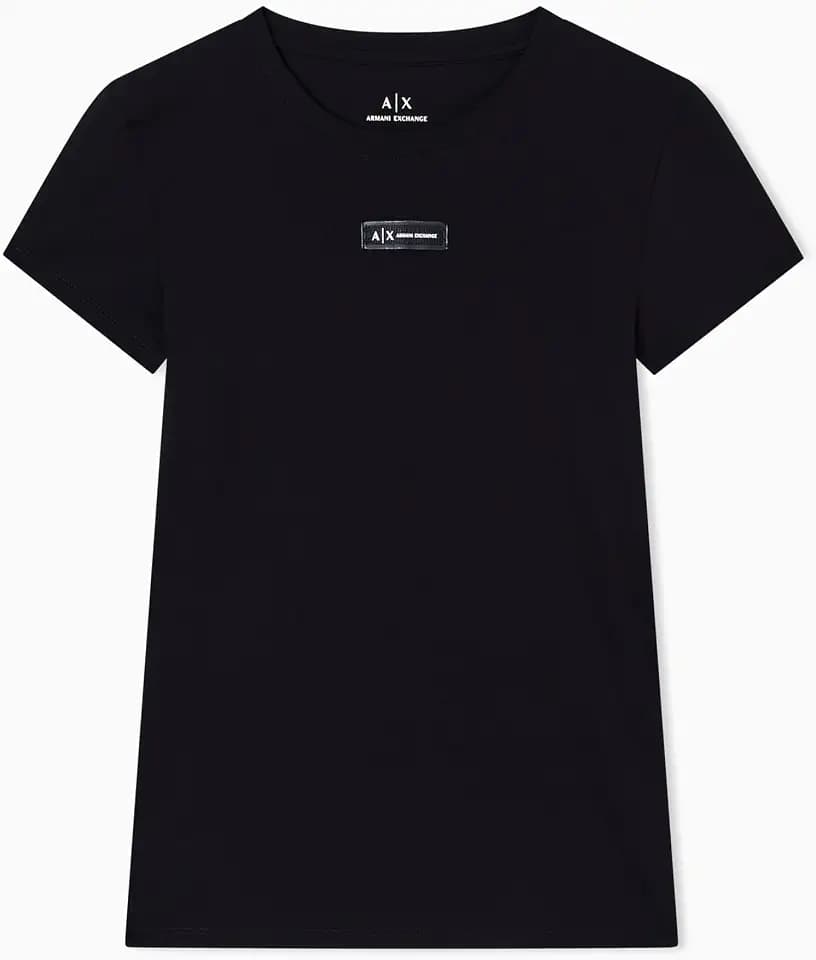 Armani Exchange Damen Cross Gender, Short Sleeve Front Logo Patch T-Shirt (1er Pack)