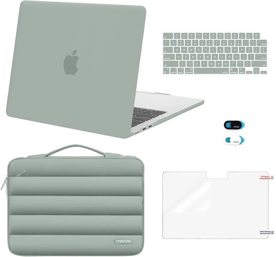MOSISO Compatible with MacBook Air 13 inch Case M5 2026 M4 M3 M2 2025-2022