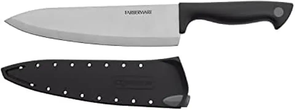 Farberware EdgeKeeper 8-Inch Chef Knife with Self-Sharpening Cover