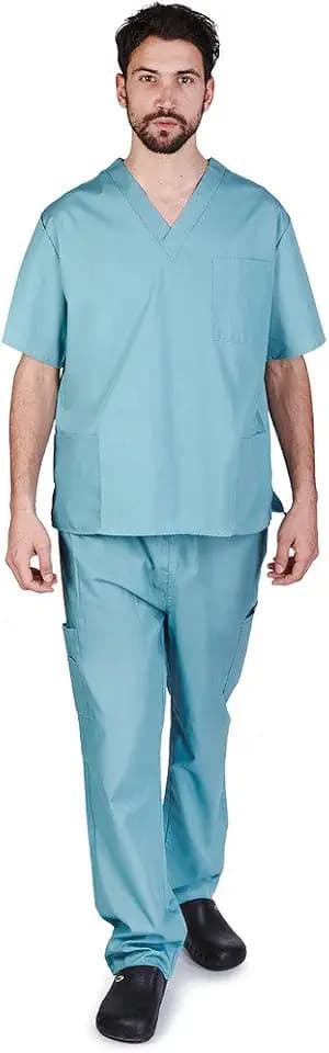 Natural Uniforms Comfortable Fit Men's Workwear Uniform 8 Pocket Top and Pant Set