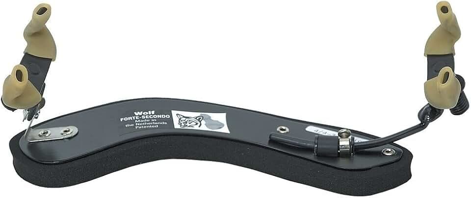 Wolf Schulterstütze Forte Secondo - für Violine 1/2-1/4 - Geschwungene Form - Höhenverstellbar 0,5-8 cm - Flexible Rückenplatte