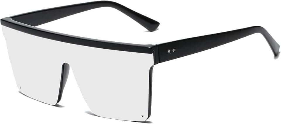 Quadratische Rave-Sonnenbrille, flache Oberseite, übergroß, für Damen und Herren, großer Rahmen, UV400-Schutz, trendige Brillen, Outdoor, 1 Stück