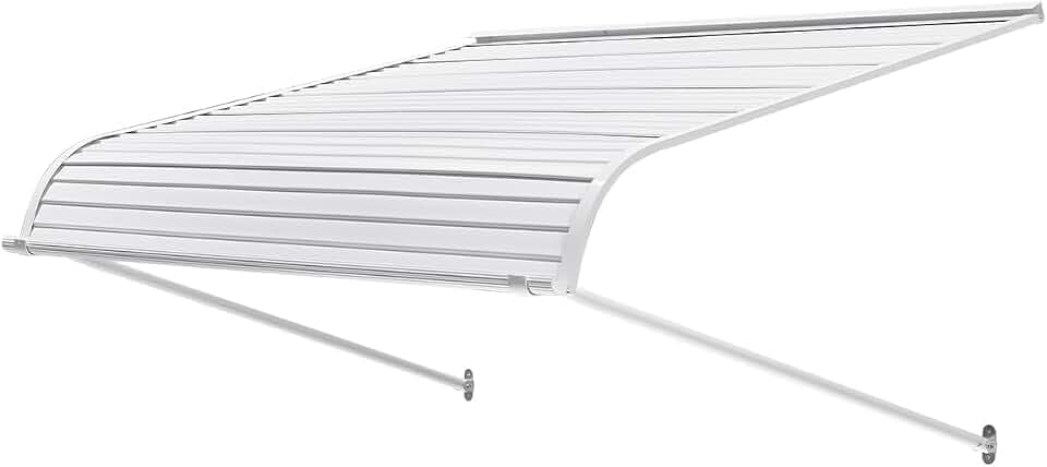 VEVOR Aluminum Awning 48 x 42 in, Durable Window Awning Door Canopy, Lightweight and Stable Aluminum Exterior Awnings Rain Snow Sunlight Protection for Door Entrance Windows Patio Porch
