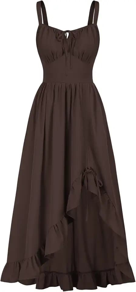 Scarlet Darkness Women Renaissance Corset Dress Flowy Gothic Sundress