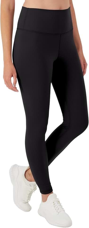 Hanes Womens Leggings Clothing, Moves 7/8 Soft Leggings with Pocket, Moisture Wicking Women's Clothing, Pants, 25" Inseam