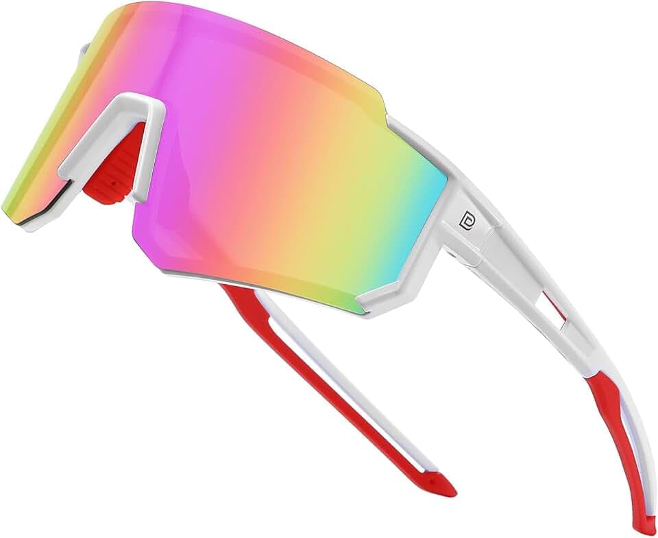 DUCO Polarisierte Sport Sonnenbrille für Herren Damen UV400 Schutz Baseball Radfahren Laufen Fischen Sonnenbrille DC0068