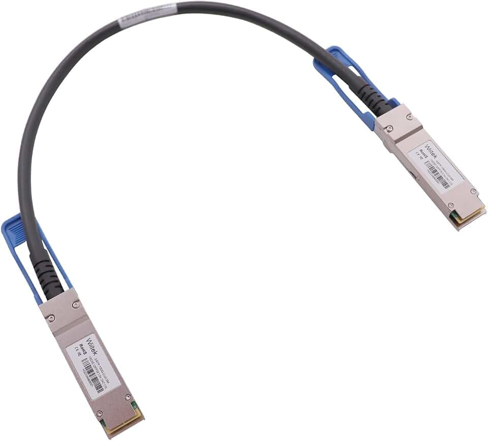 100GbE QSFP28 DAC Twinax Cable, 0.5 Meter 100GBASE-CR Passive Copper Cable, Compatible for Cisco, Ubiquiti, Mikrotik, Netgear, Supermicro, Open Source Switches