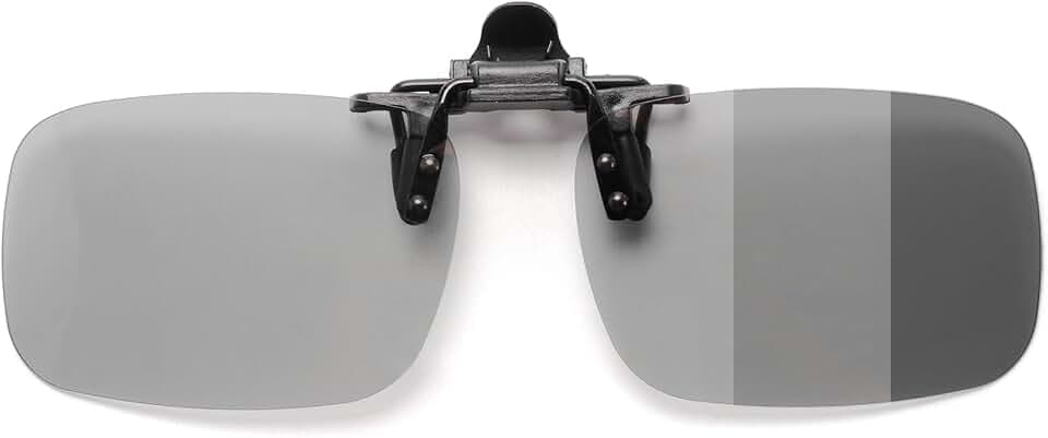 VANANA Photochrome Sonnenbrille zum Anklippen – polarisierte Flip-Up zum Angeln & Fahren | UV400-Schutz | Lichtadaptive Gläser