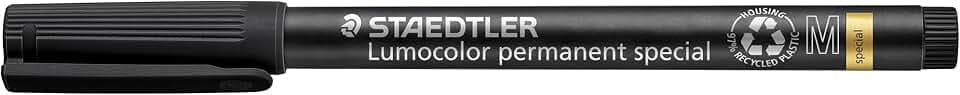 STAEDTLER STAEDTLER 319 M-9 Folienstift Lumocolor special M-Spitze, circa 1.0 mm, permanent, schwarz, 10 Stück im Kartonetui, 319 M-9 VE