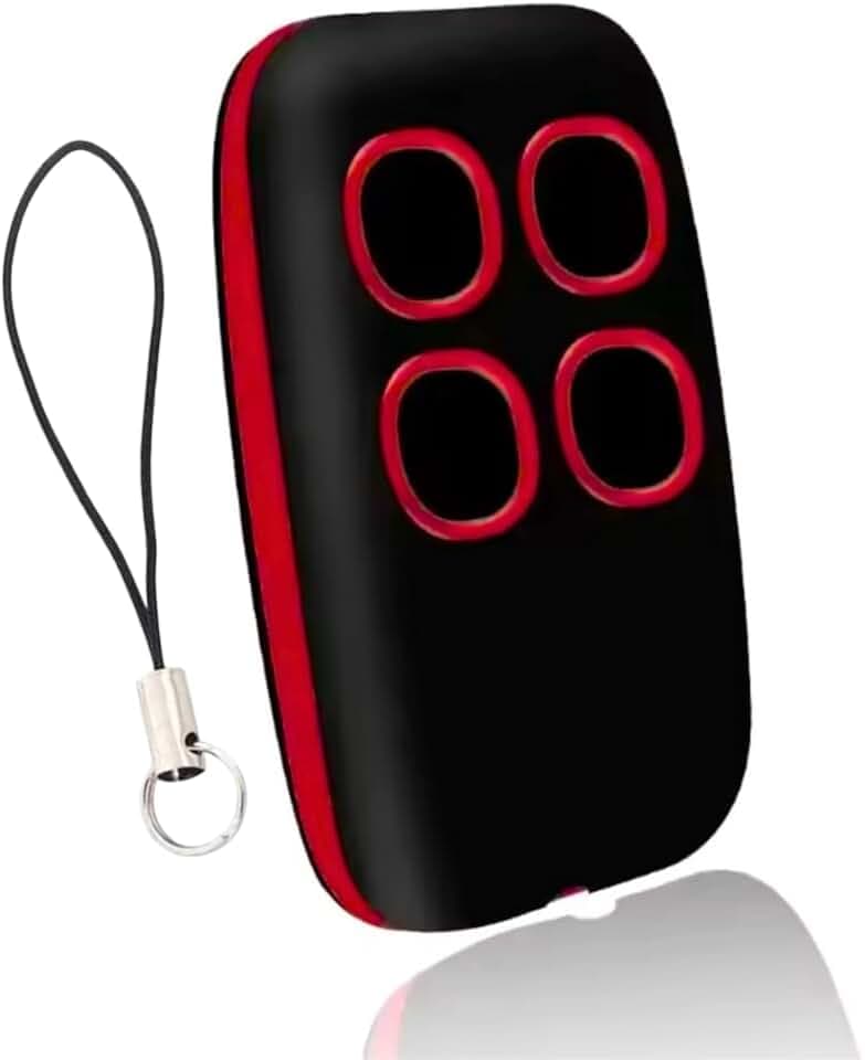 Universal-Tor-Fernbedienung, Rolling Code und fester Code, 280-868 MHz, 4 in 1 Multifrequenz, Tor-Fernbedienung kompatibel mit mehr als 90 Marken, Universal-Fernbedienung 433 MHz (Rot)