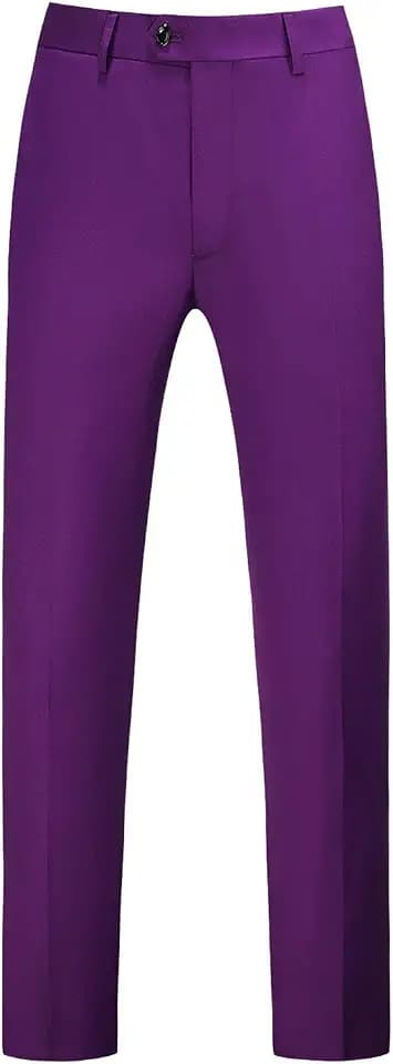 MOGU Men's Dress Pants, Flat Front Slim Fit Casual Pants