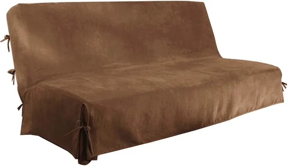 Brand Antonouse Sofabezug 3 sitzer ohne armlehne Clic Clac Sofahusse Bettcouch Schonbezug Klappsofa-Überzug (Schokolade)