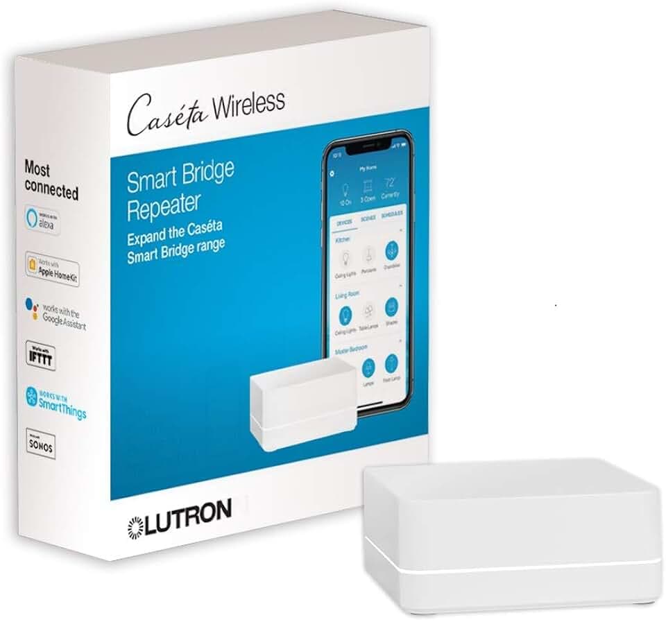 Lutron Caseta Smart Hub Repeater, Expands The Range of Caseta Up to 60 Feet