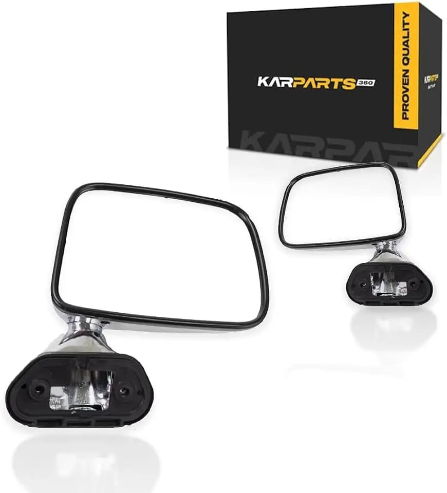 For Toyota Pickup 1989-1995 Door Mirror Driver and Passenger Side | Pair | Manual | Non-Heated | Replacement For 8794089141, 8791089143 | TO1320122, TO1321122