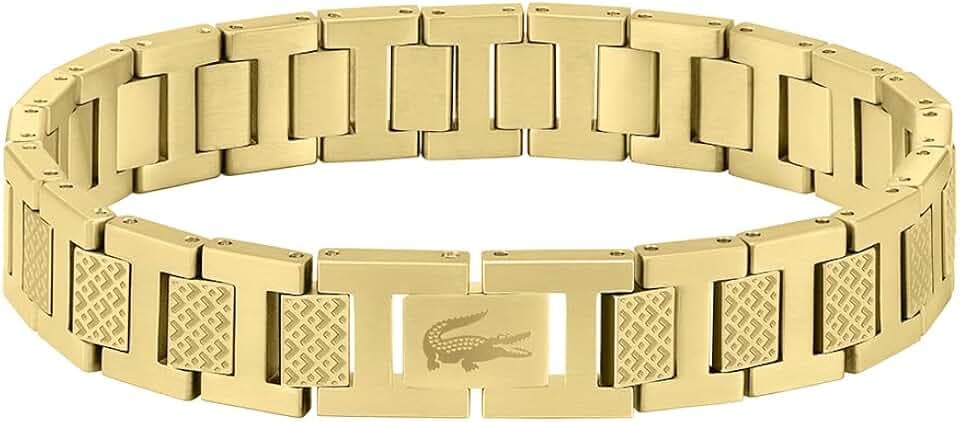 Lacoste METROPOLE Collection Gliederarmband mit Petit-Piqué-Muster – Für Damen und Herren erhältlich