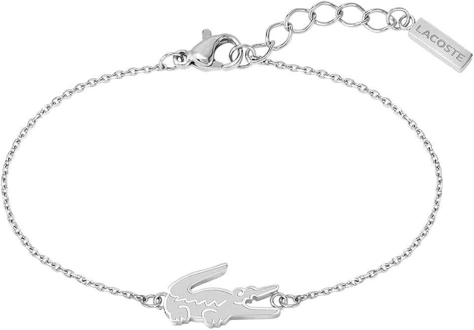 Lacoste Gliederarmband für Damen Kollektion CROCODILE verfügbar aus Silber, Gelbgold oder Nelkengold