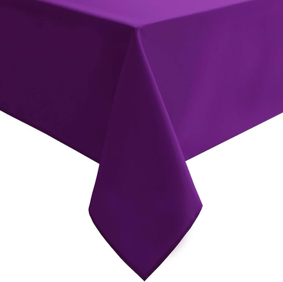 Hiasan Waterproof Tablecloth Rectangle, Royal Purple, 70 x 90 Inch, 1 Pack