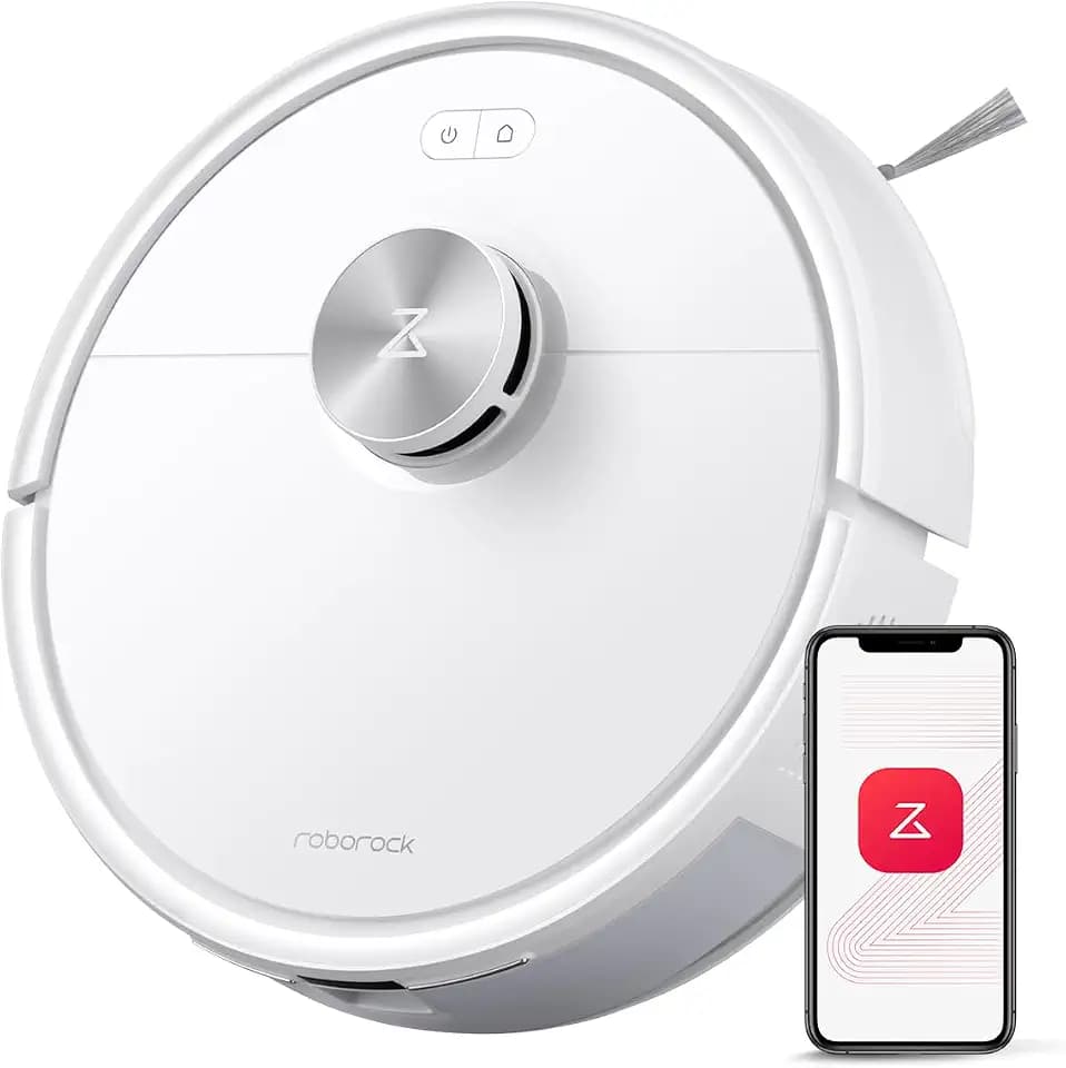 roborock Q7 M5 Saugroboter mit Wischfunktion, 10.000 Pa starker Saugkraft | Dual Anti-Tangle-System, 150Min Laufzeit, LiDAR Navigation, Staubsauger Roboter für Teppich, Tierhaare, APP Steuerung, Weiß