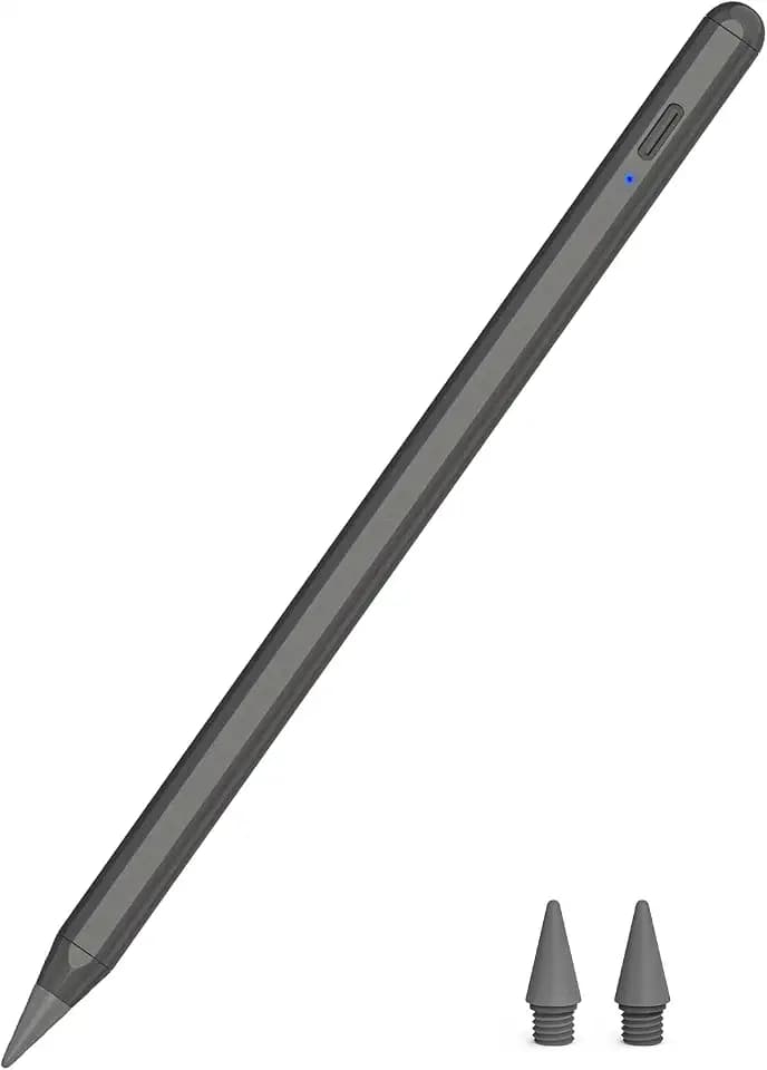 Stylus Pencil 1. Generation, Stift für iPad 2018-2024, Stylus Pen mit Tilt & Palm Rejection, Magnetische Stylus Pencil für iPad Pro 11"/12.9", iPad 6/7/8/9/10, iPad Air 3/4/5, iPad Mini 5/6 (Gray)