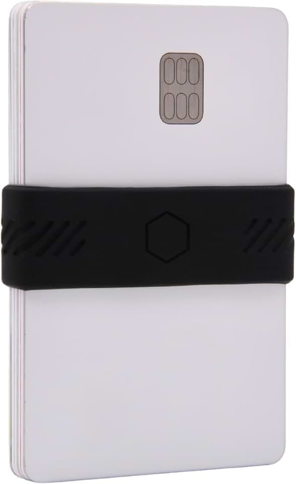 BAND[it] Minimalist Wallet – Slim Silicone Elastic Money Band – Front Pocket Credit Card Holder & Cash Strap – EDC Wallet Alternative (Black)