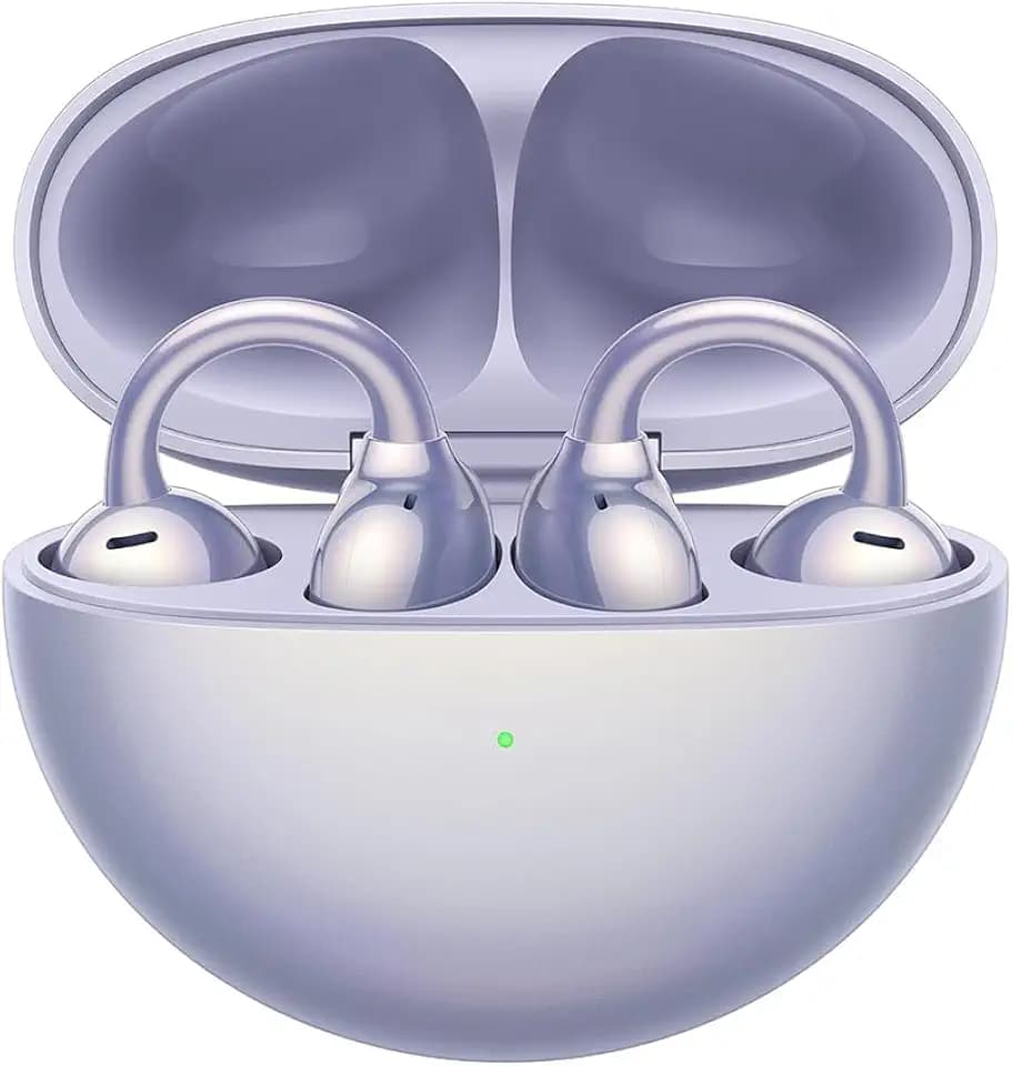 HUAWEI FreeClip, Innovatives Clip-Design, Intensives Open-Ear-Hörerlebnis, KI-Hintergrundgeräuschunterdrückung bei Anrufen, Superlange Akkulaufzeit, Kompatibel mit Android&iOS, Lila