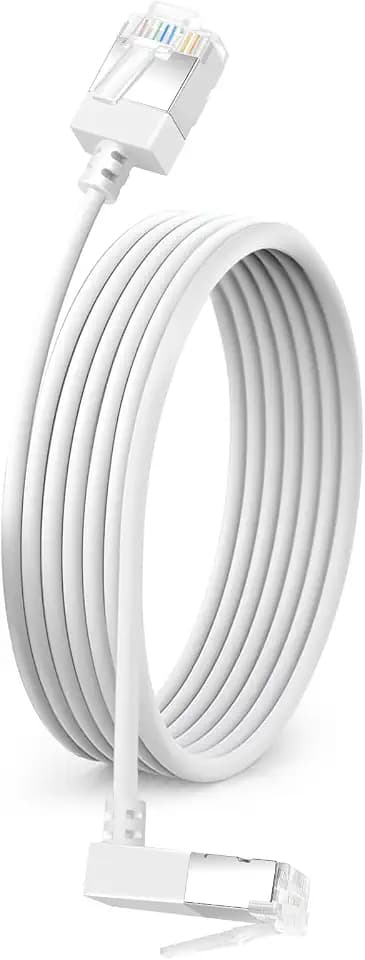 Ultra Thin Gigabit Cat6 Ethernet Cable 90° Downward Angle 3.3FT, UTP