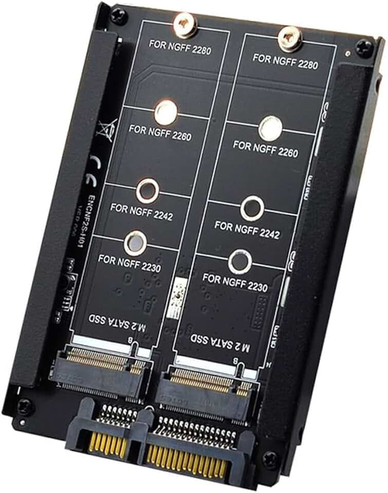 Xiwai Dual NGFF B+M Key M.2 SSD Card JBOD Raid0 Span Bridge to 2.5inch SATA Combo HDD Disk Drive Enclosure