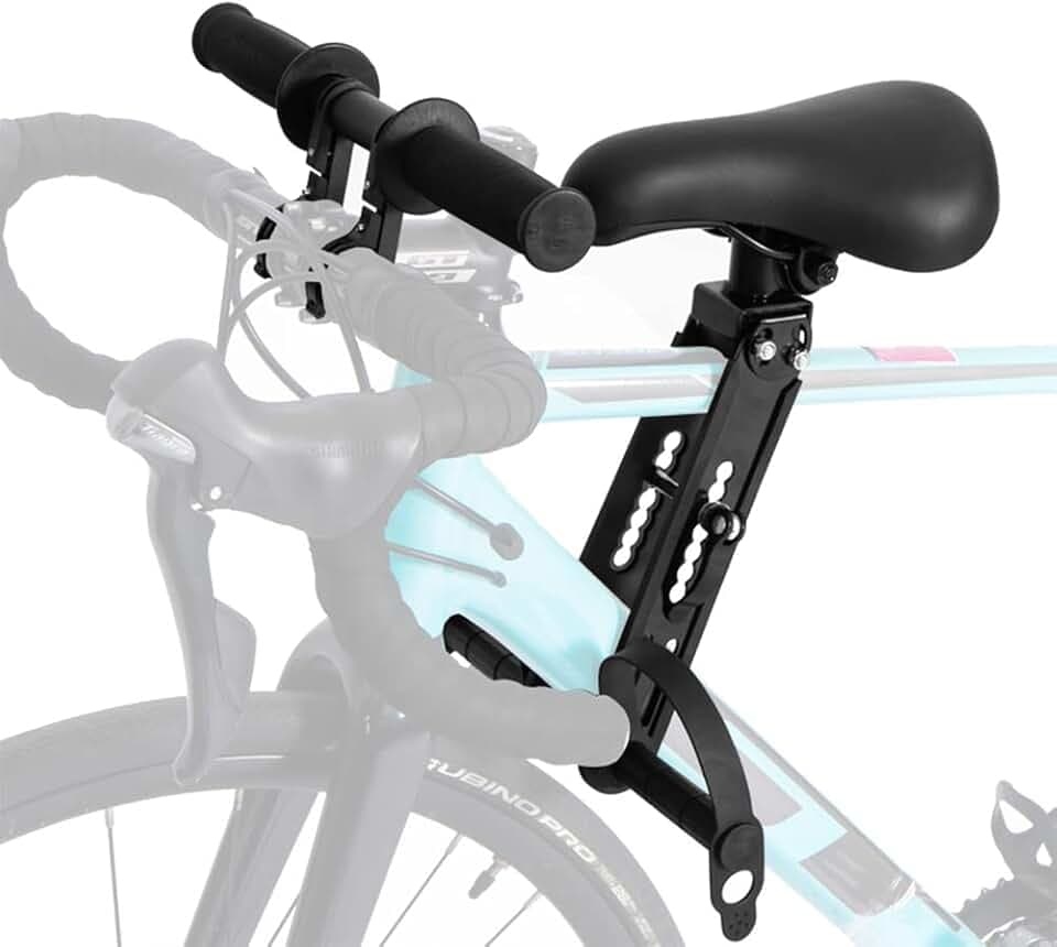 ADDLIVE Fahrrad Sitzen Kinder, Mountainbike Kindersitz Vorne, Kindersitz Fahrrad Stange Vorne, Tragbarer Kinderfahrradsitz Vorne Lenker mit Pedal, Lenker für Kinder Von 2 Bis 6 Jahren