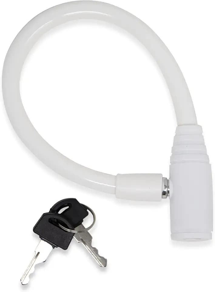 Urban August Child-Proof Refrigerator Lock for Kids & Adults - Lock for French Door Fridge and Cabinet (Small, White - 2 Pack)